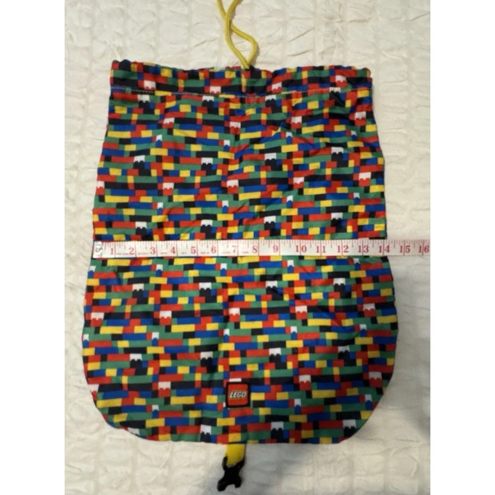 Lego Brick Pattern Drawstring Clinched Gym Bag Backpack